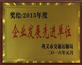 2015企業(yè)發(fā)展先進單位